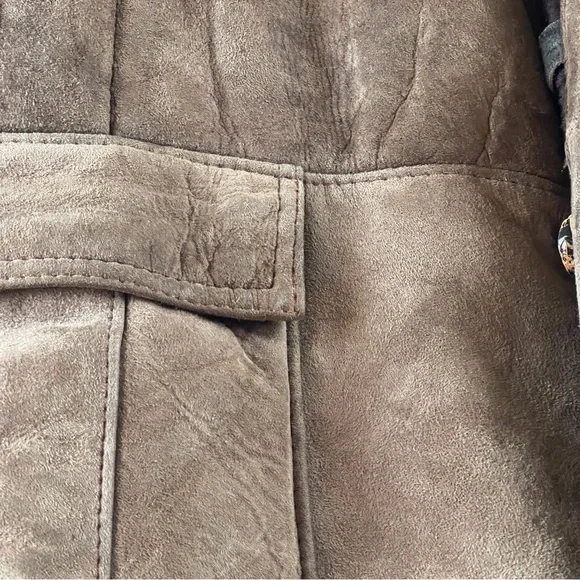 Texas Tanning Men's Brown Genuine Shearling Coat size 36 - Picture 5 of 7